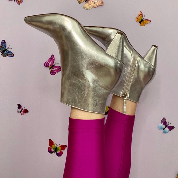 F21 Metallic Boots - Picture 1 of 3